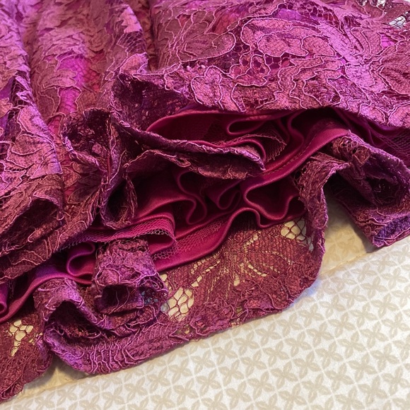Lulus Size Small Lace Skater Dress Pink/Purple New With Tags - Picture 3 of 9